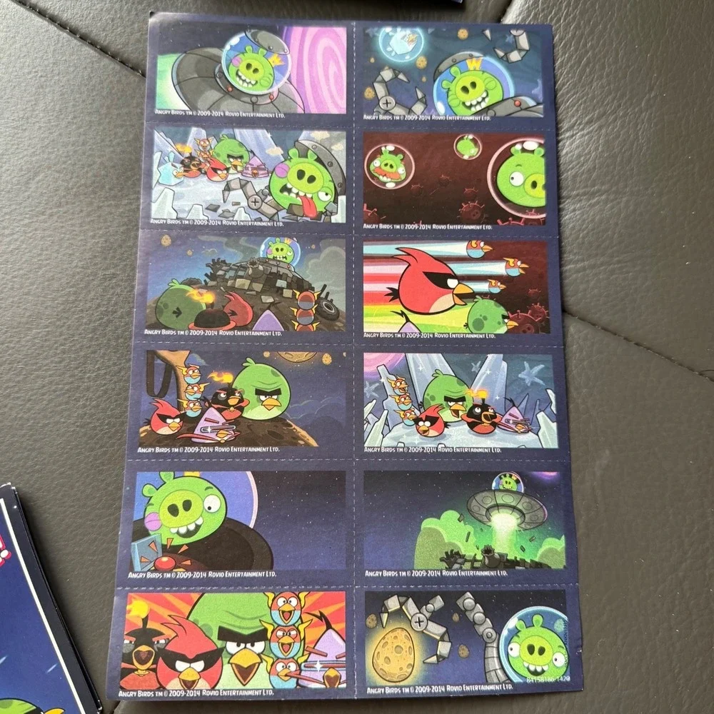 Angry Birds SET Pencils Valentine Cards Temporary Tattoos Video Game Merchandise